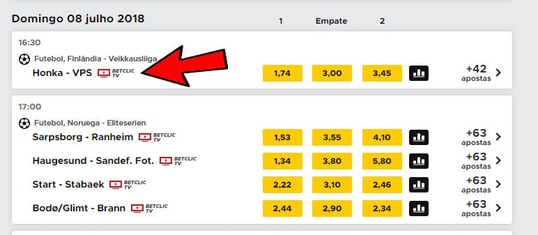 Betclic livestream tv